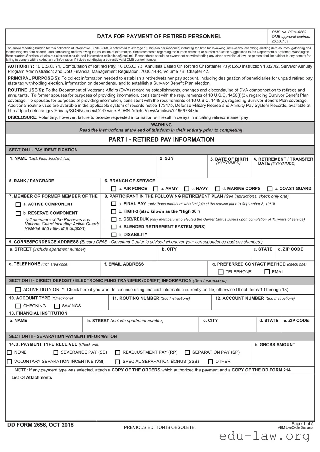Fill in Your DD 2656 Template