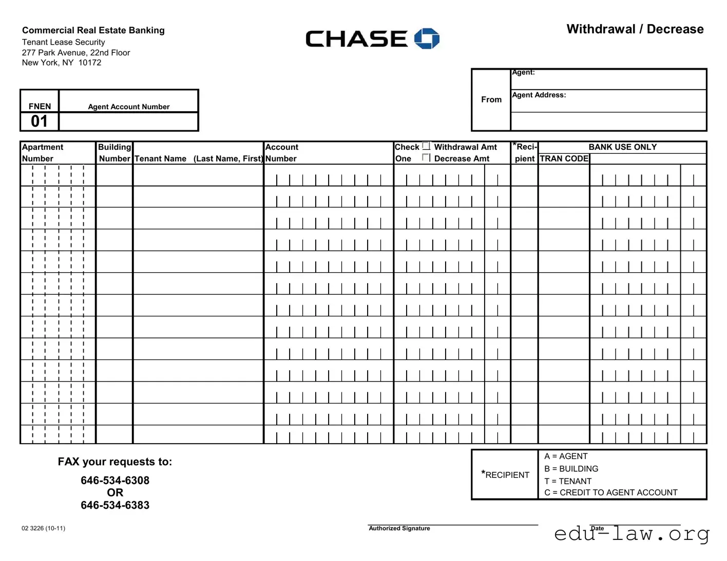 Fill in Your Chase Withdrawal Slips Template