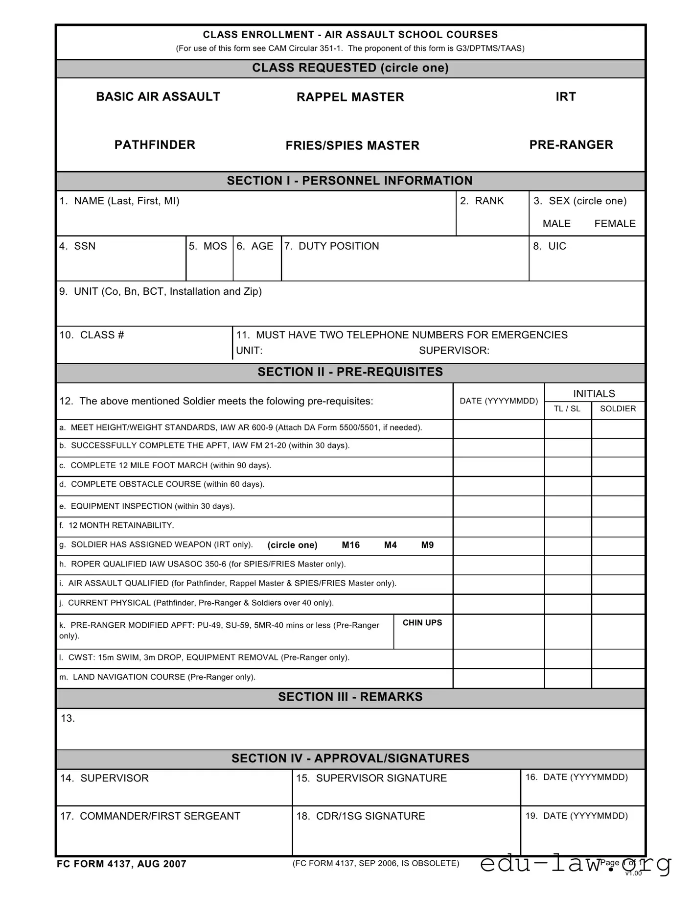 Fill in Your Fc 4137 Template
