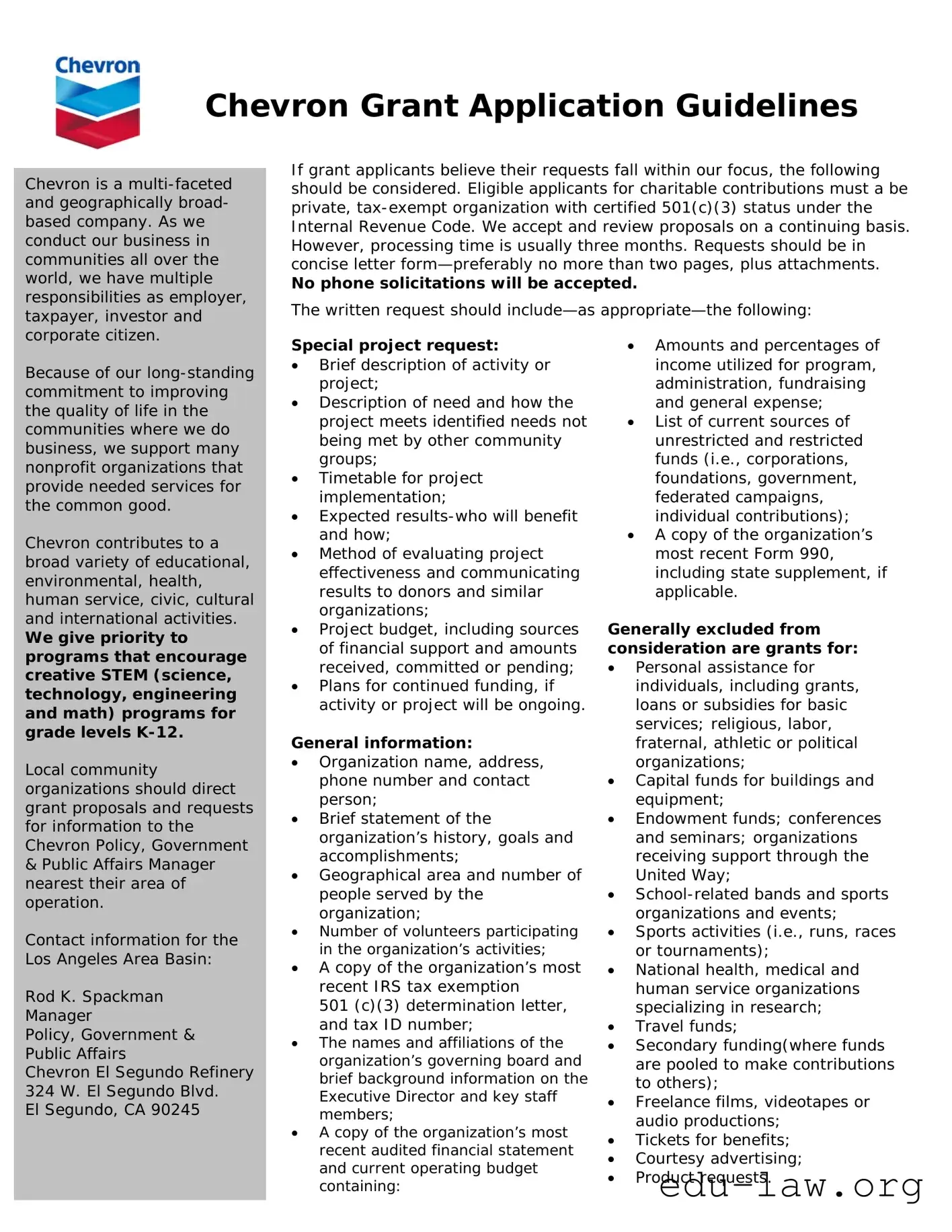 Fill in Your Chevron Grant Template