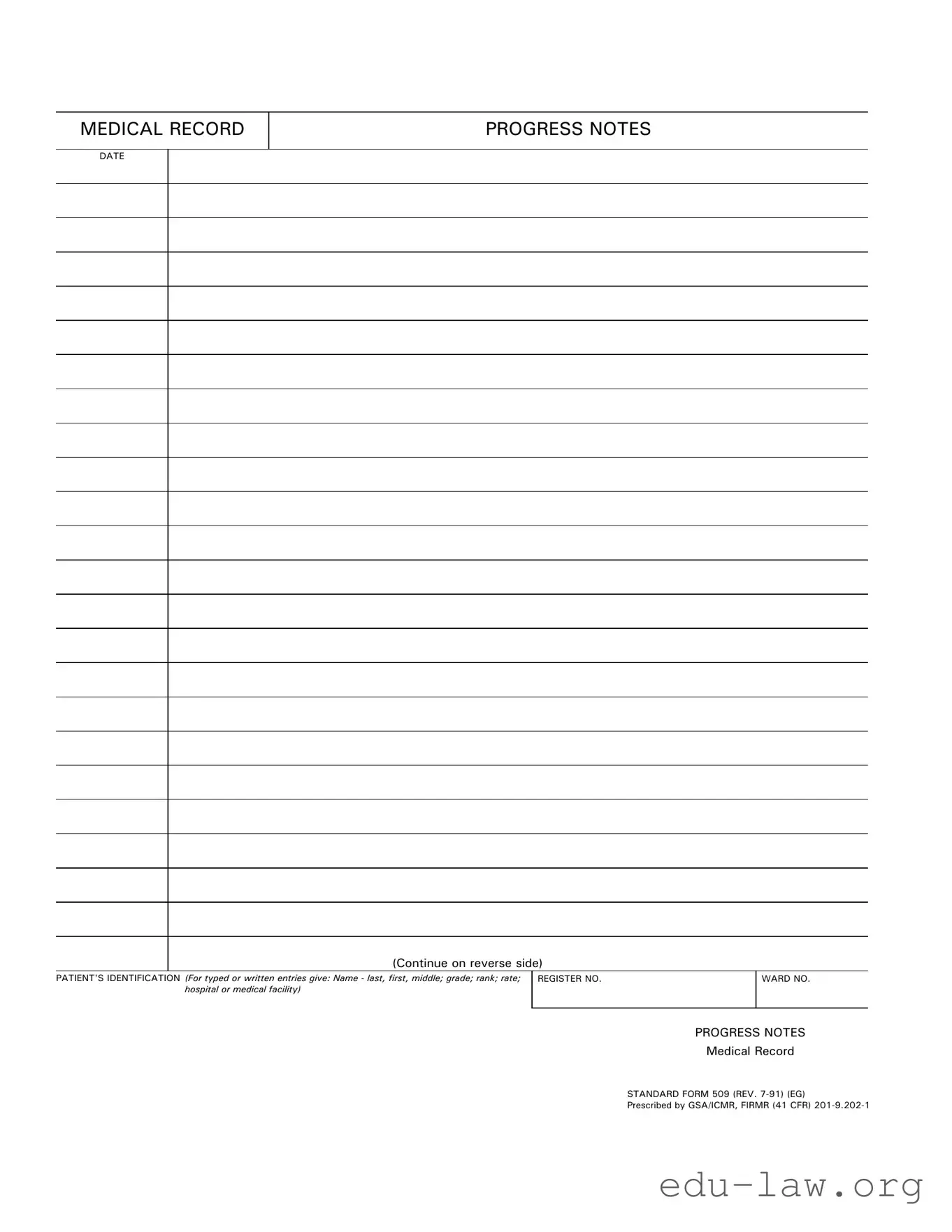 Fill in Your Progress Notes Template