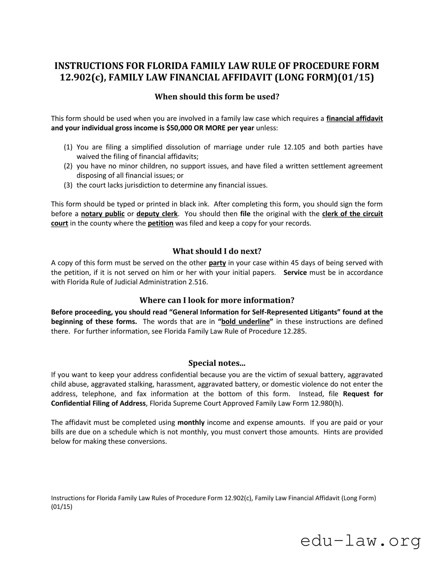 Fill in Your Financial Affidavit 12 902 C Template