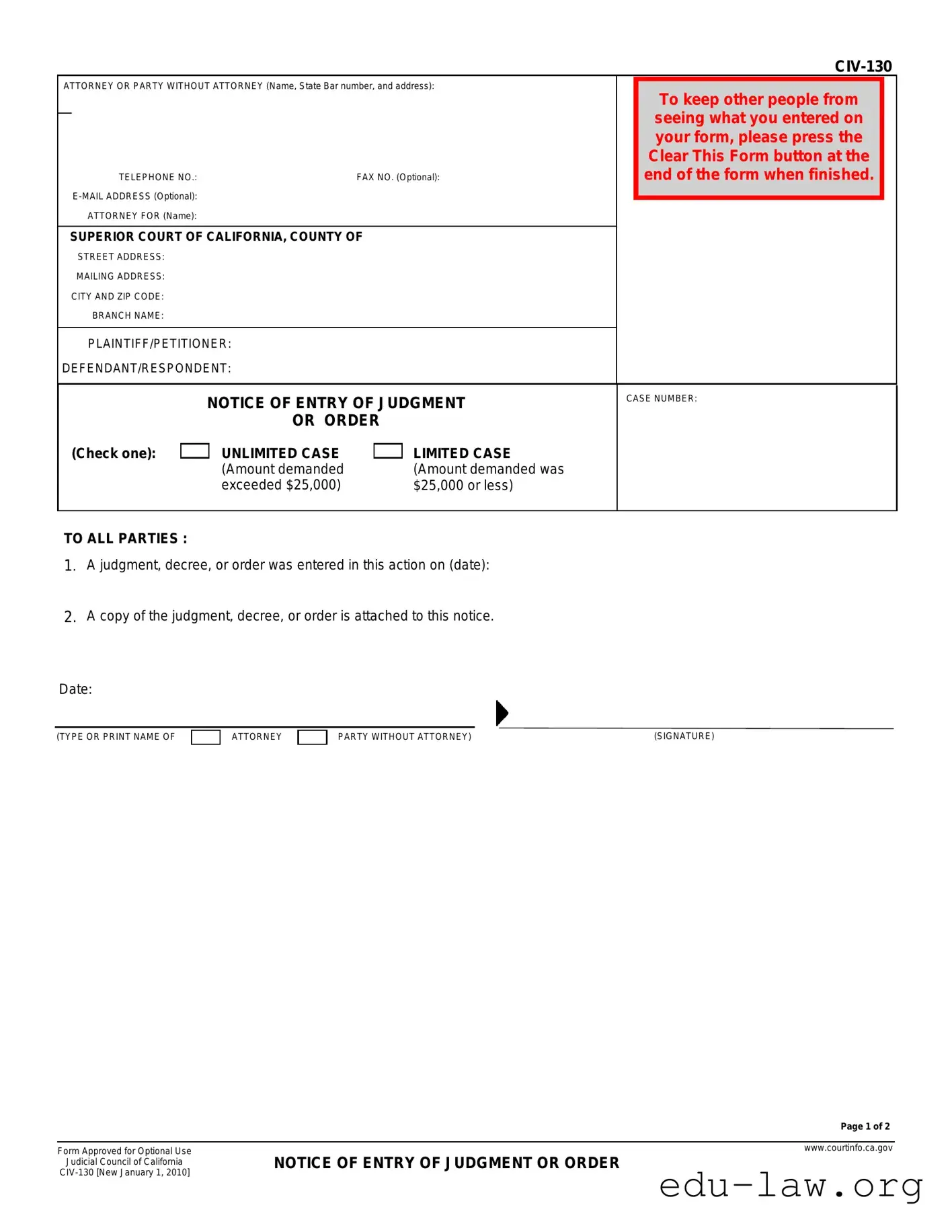 Fill in Your Civ 130 Template
