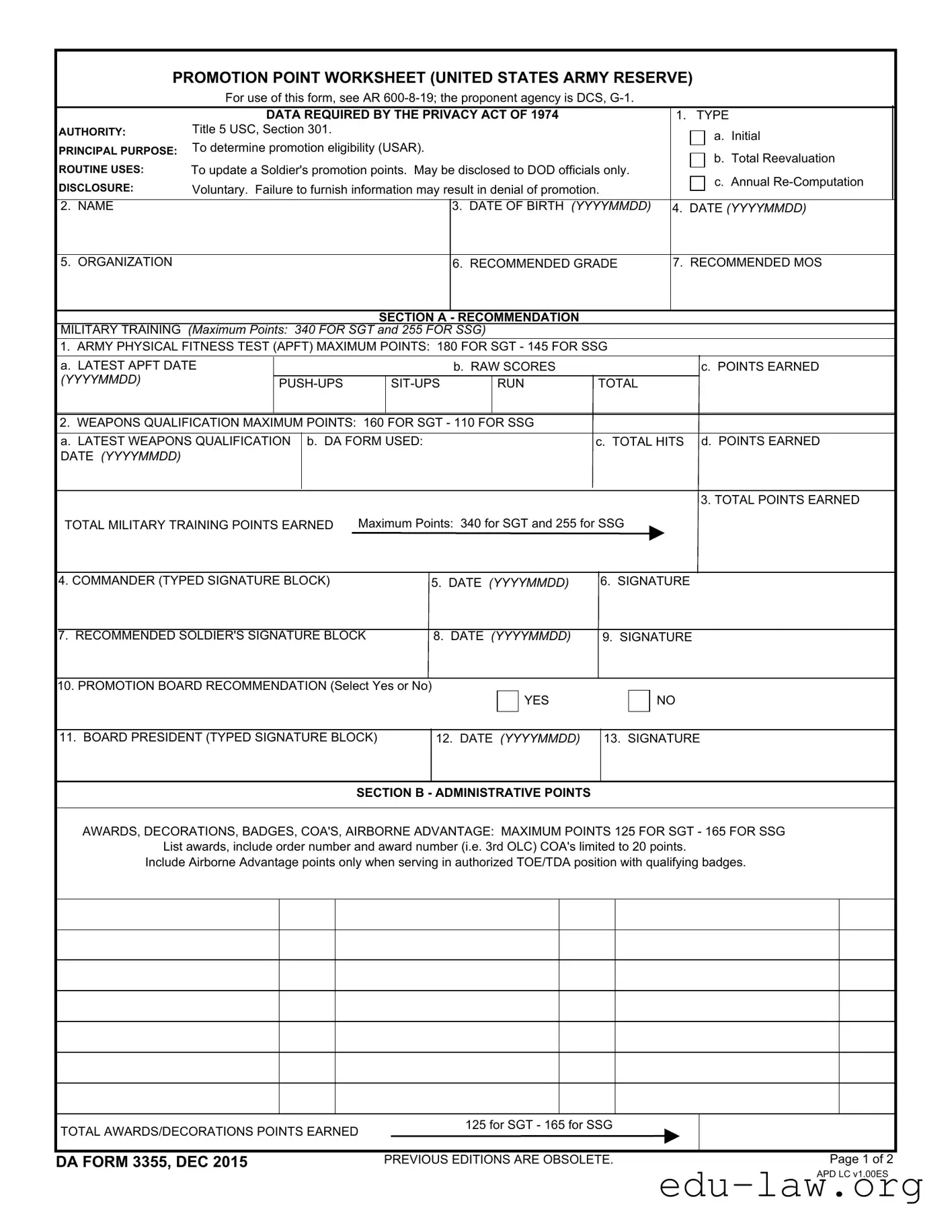 Fill in Your Da 3355 Template