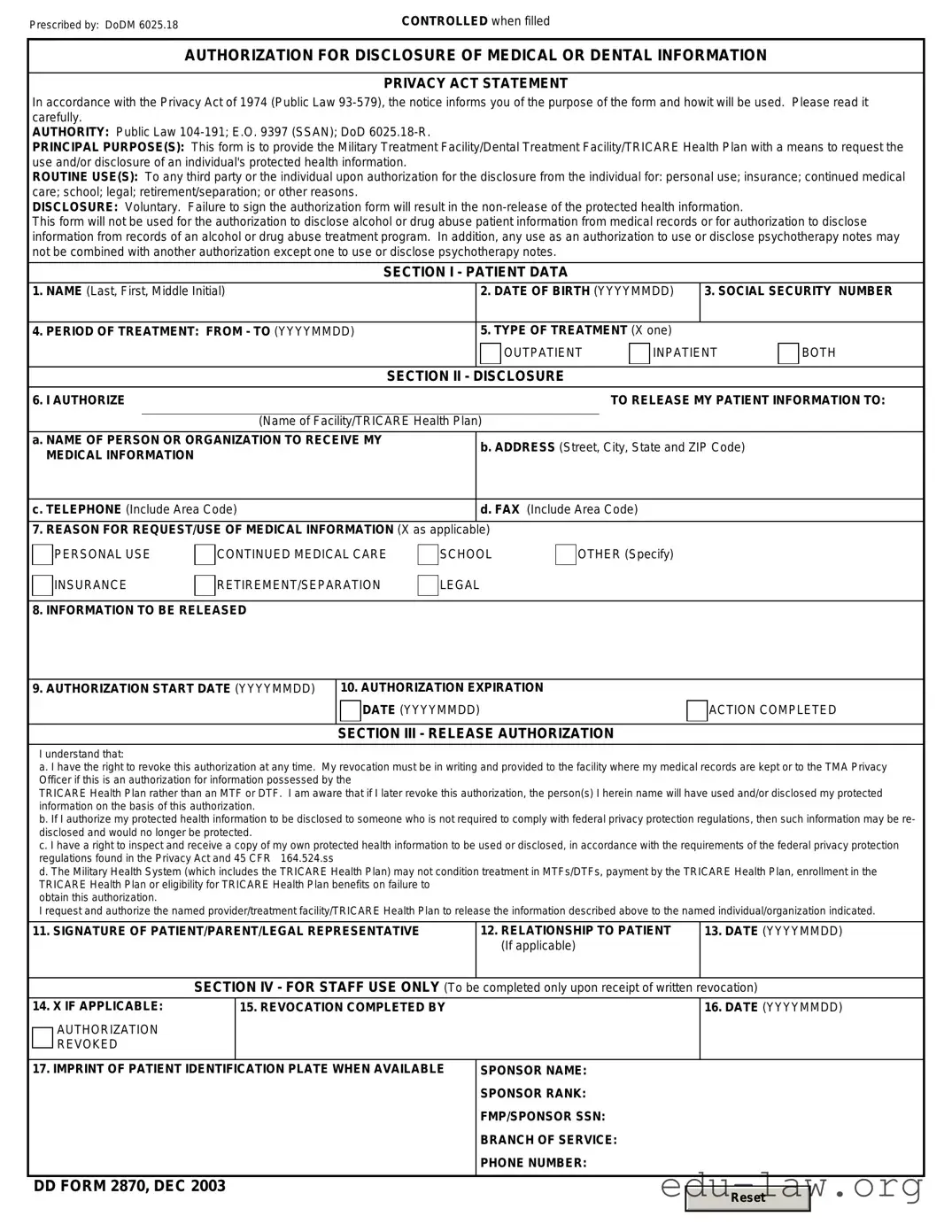 Fill in Your DD 2870 Template