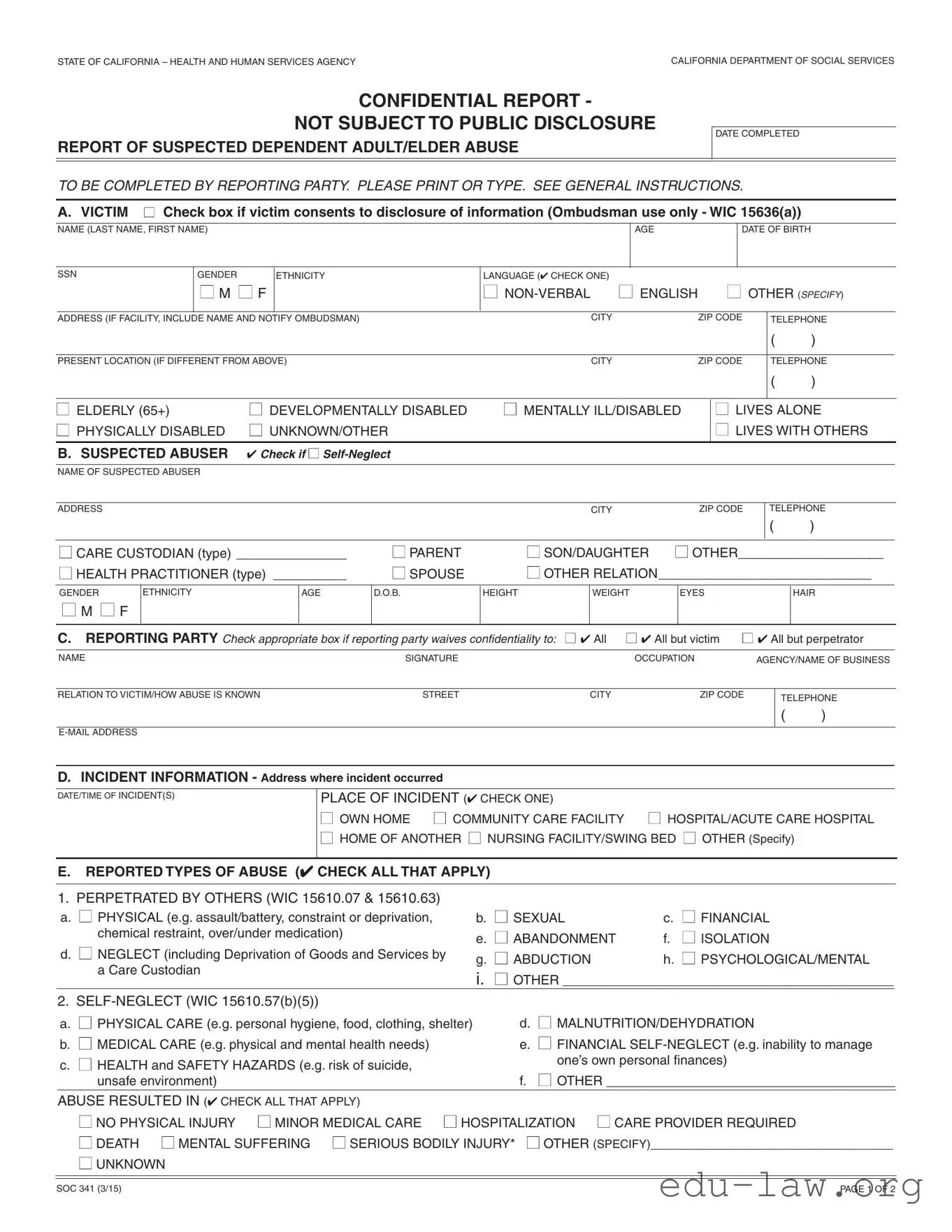 Fill in Your Soc 341 Template