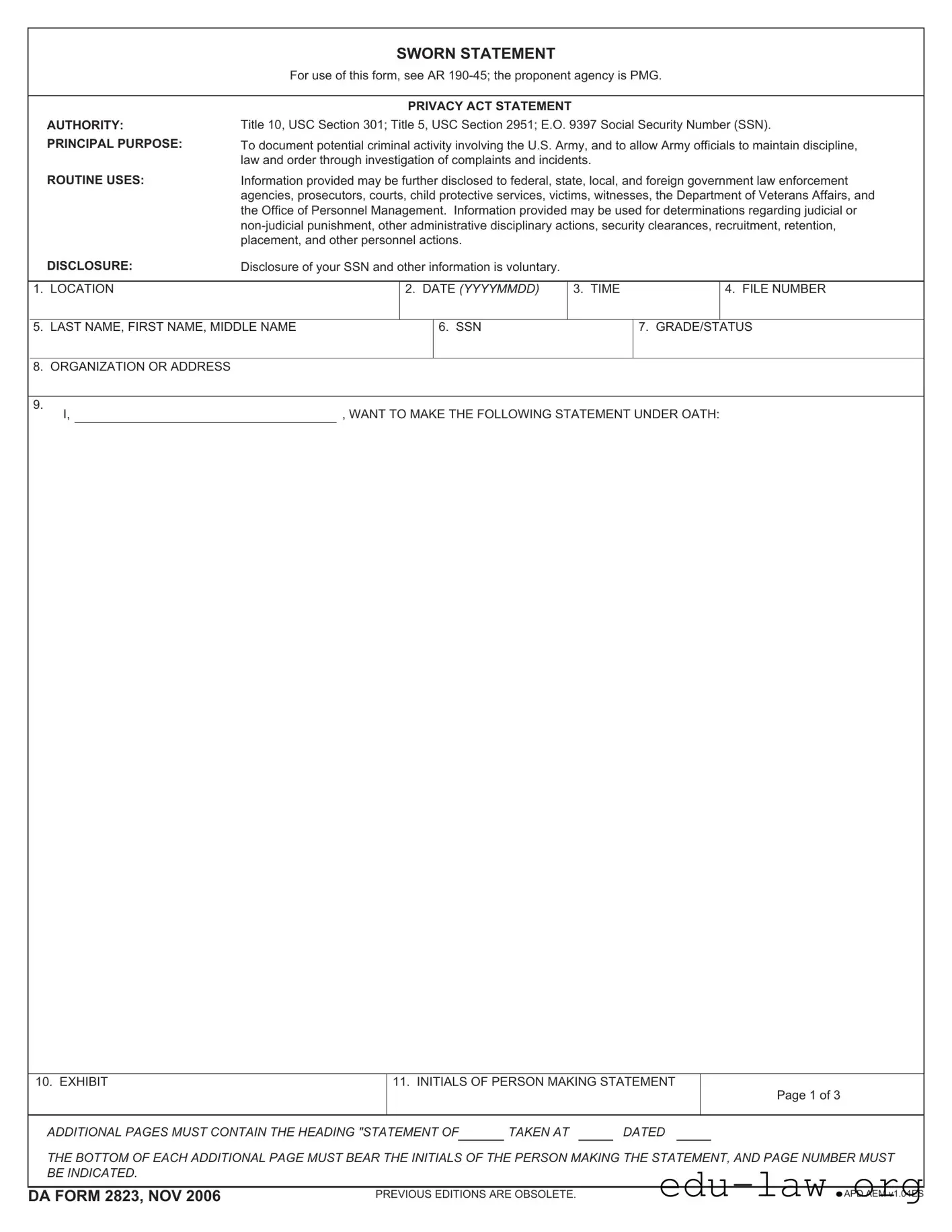 Fill in Your Da 2823 Template