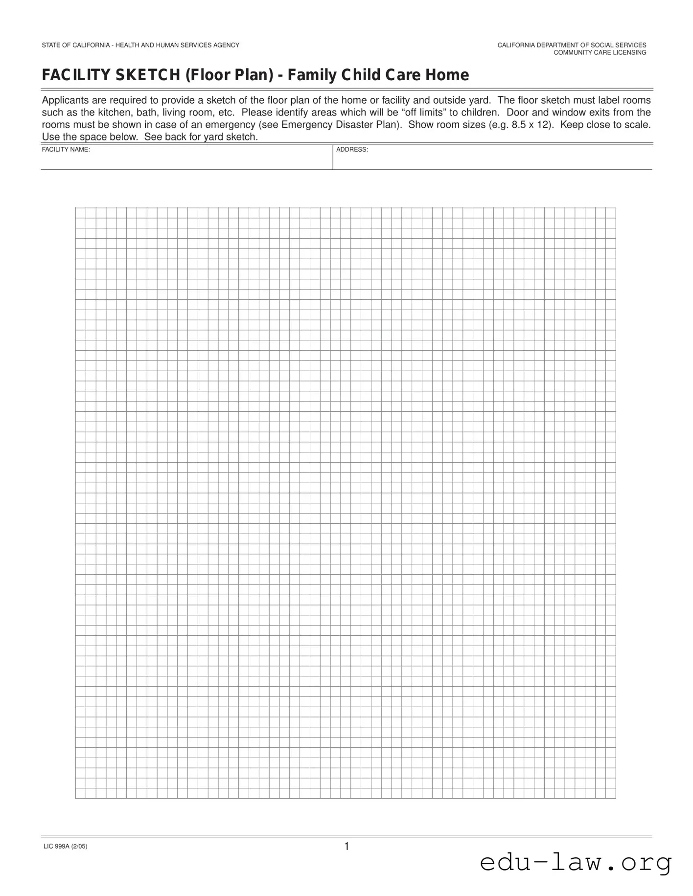 Fill in Your Family Child Care Application Template