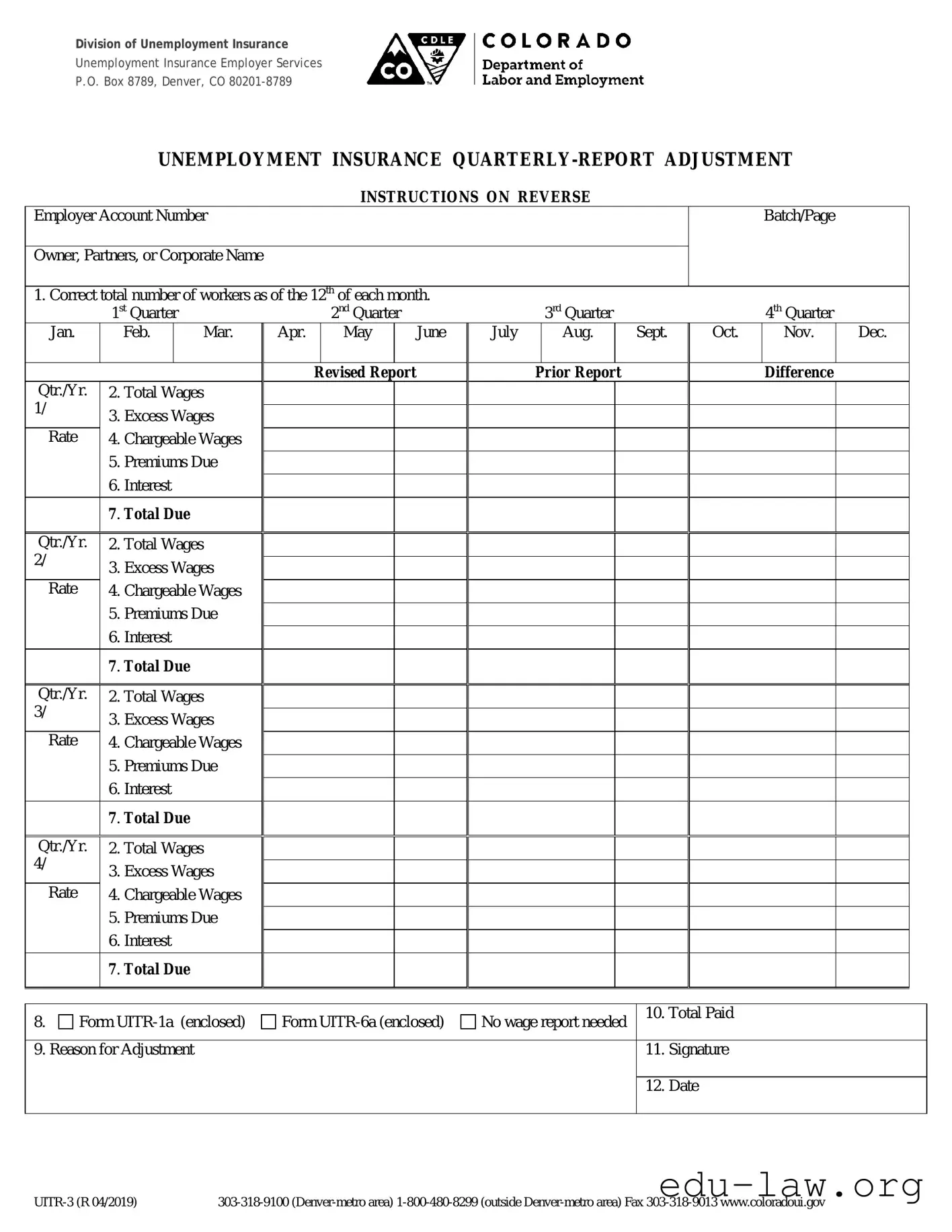 Fill in Your Co Uitr 1 Template