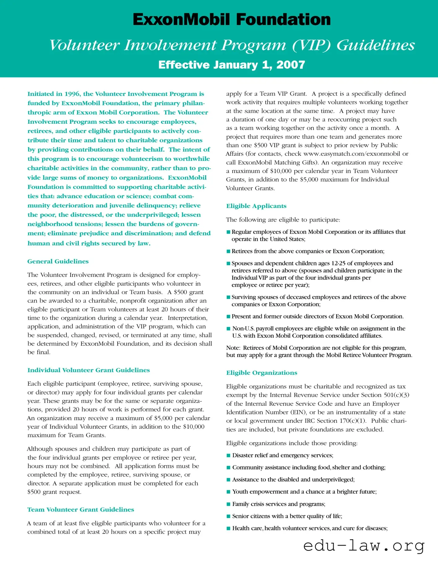 Fill in Your Exxonmobil Volunteer Involvement Program Template