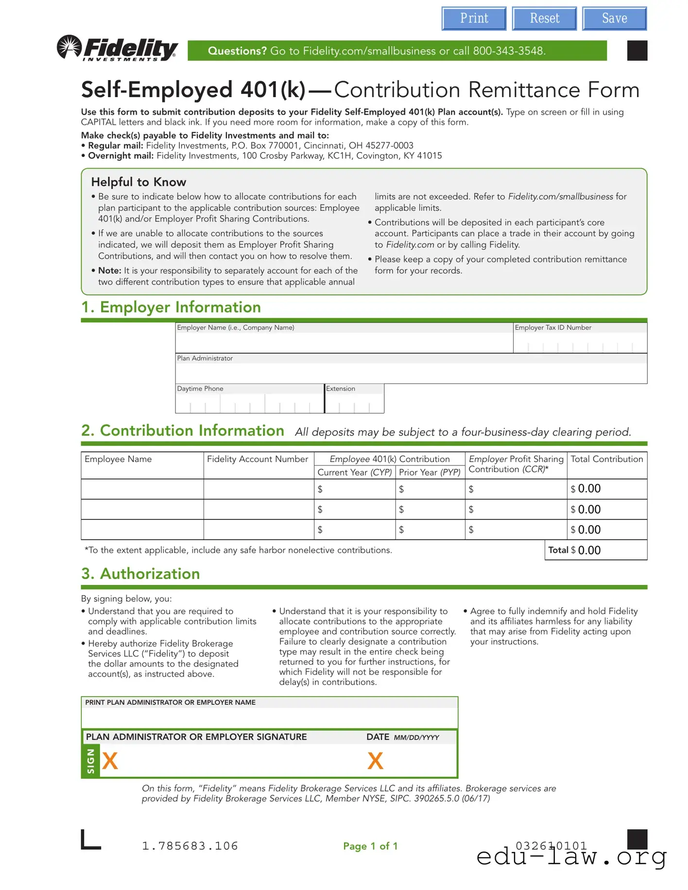 Fill in Your Fidelity Self Employed 401 K Template