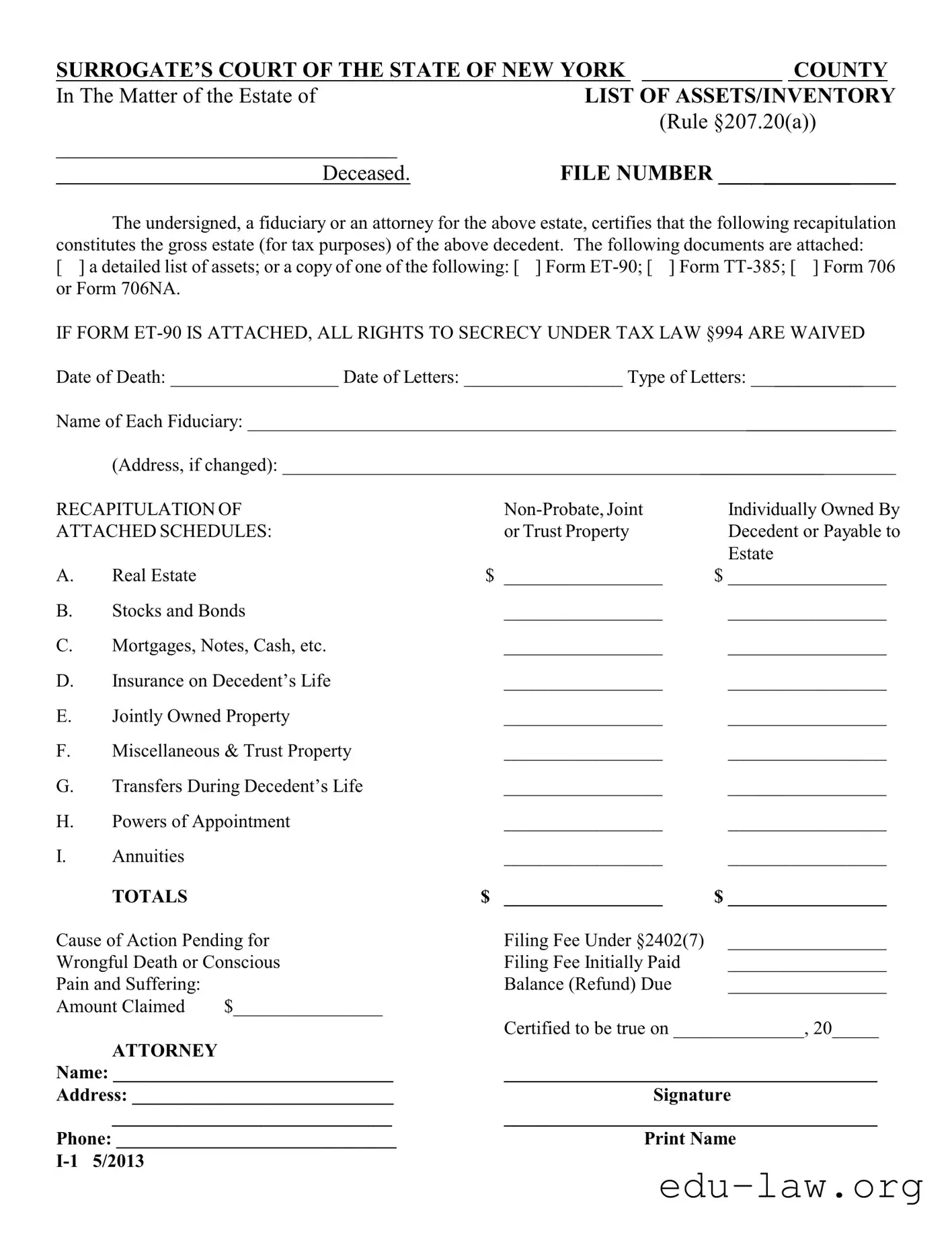 Fill in Your Court Inventory Template