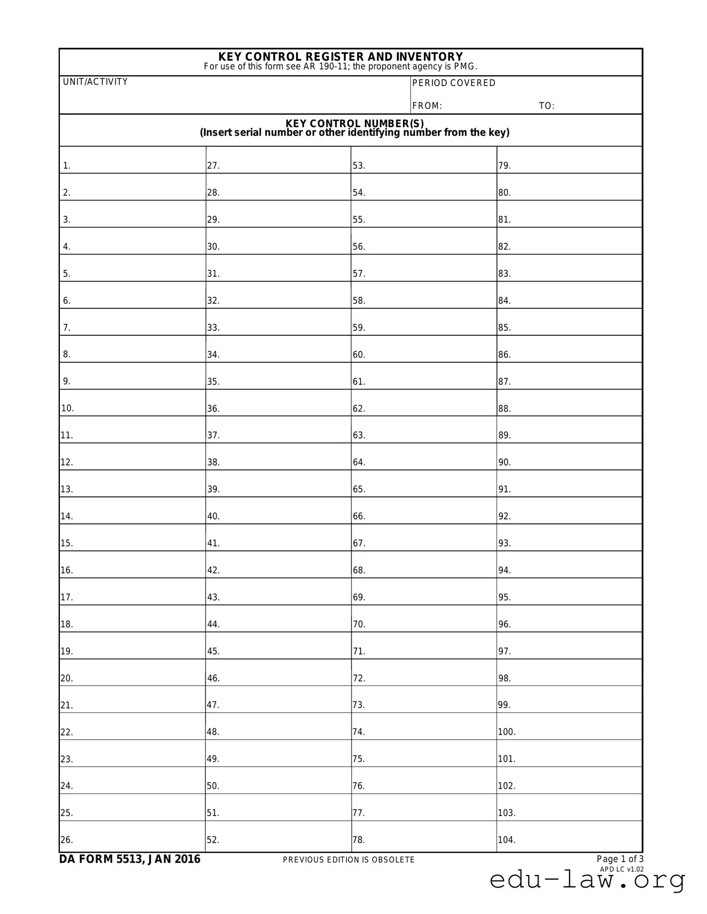 Fill in Your Da 5513 Template