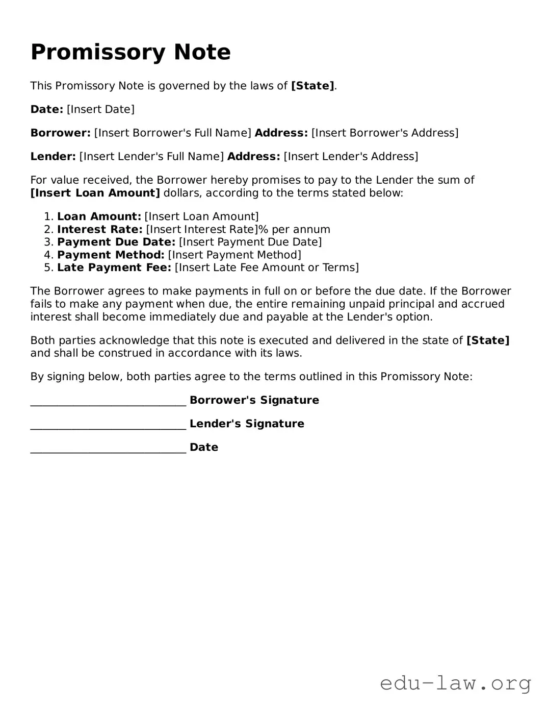 Promissory Note Template