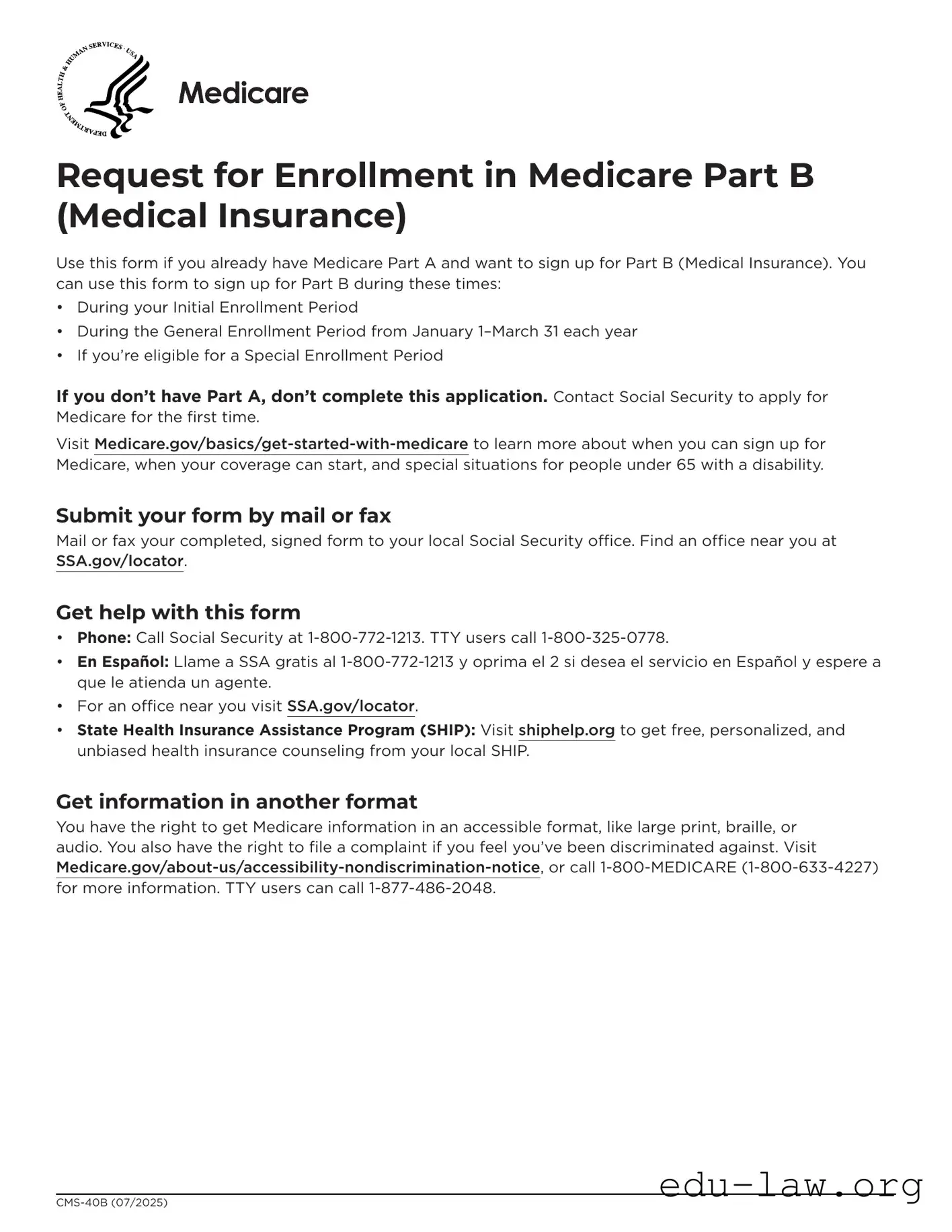 Fill in Your CMS-40B Template