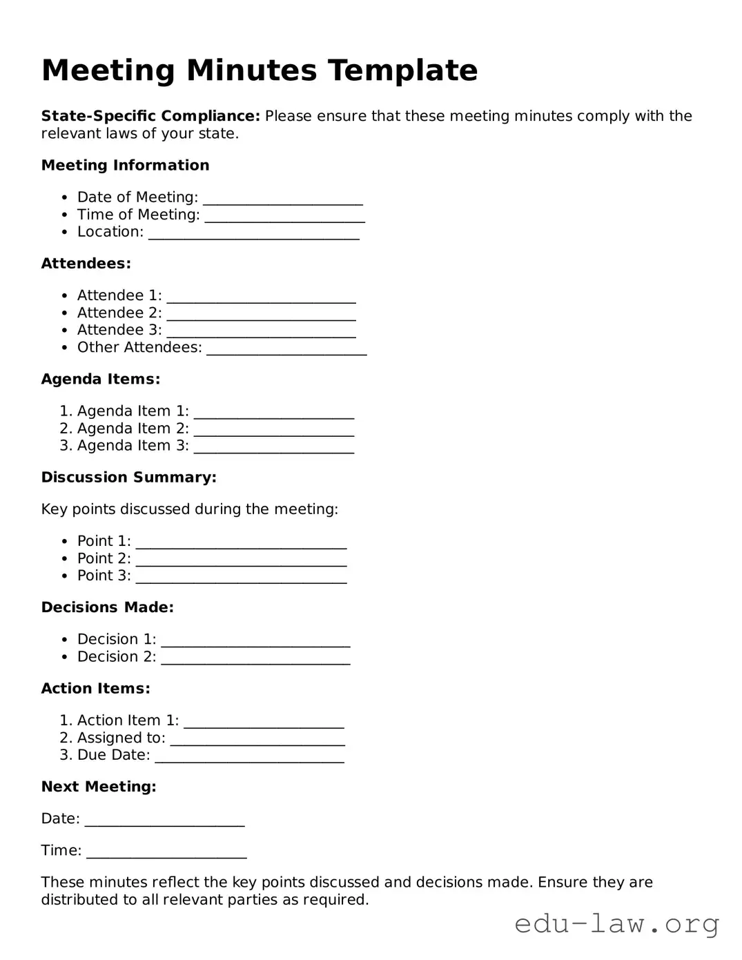 Meeting Minutes Template