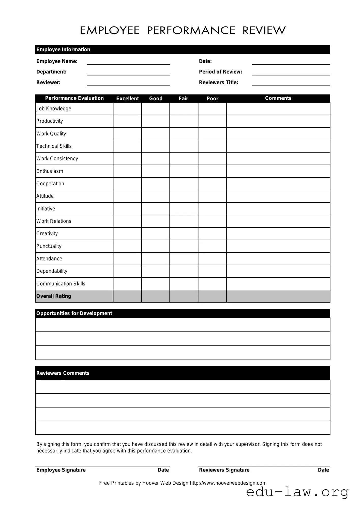 Fill in Your Employee Template