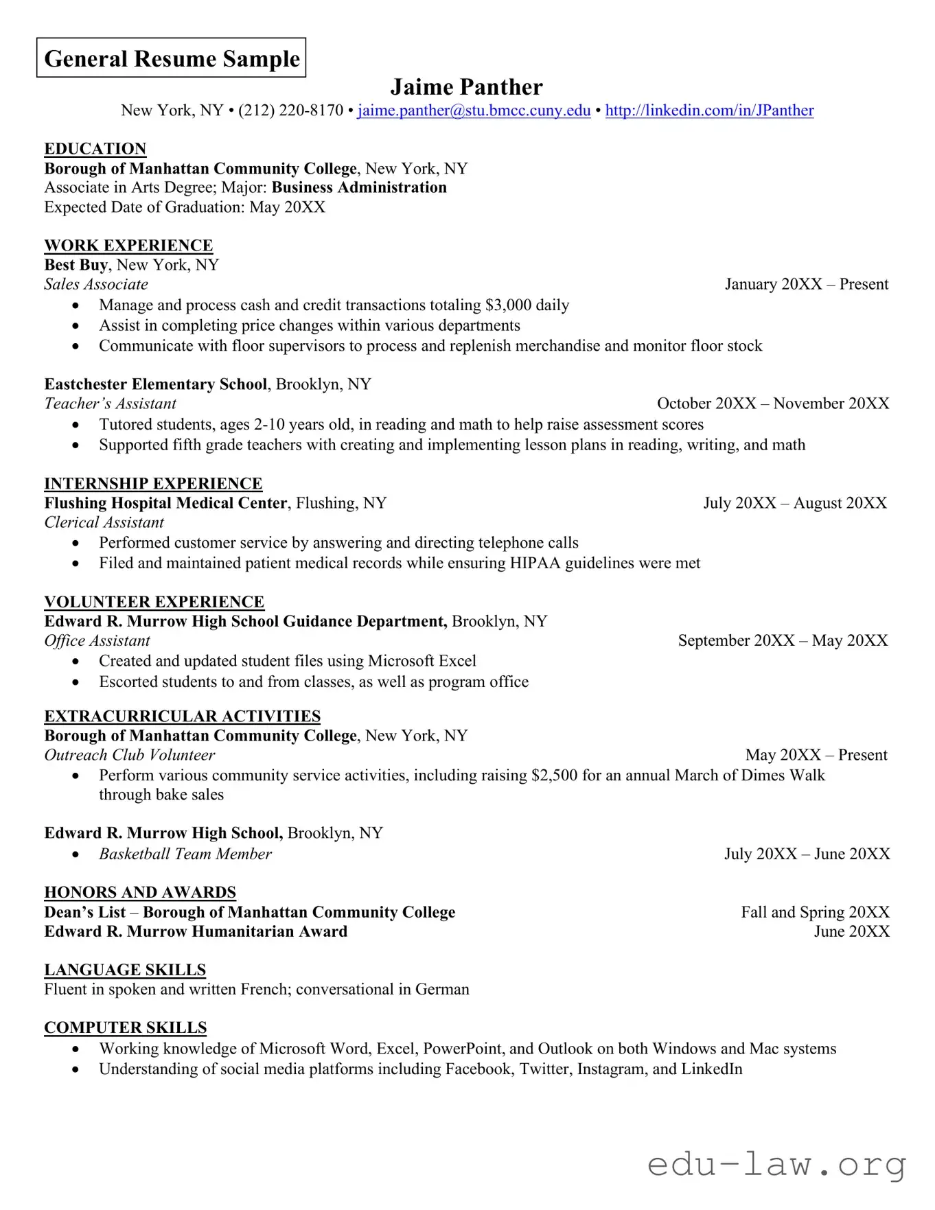 Fill in Your Resume Template