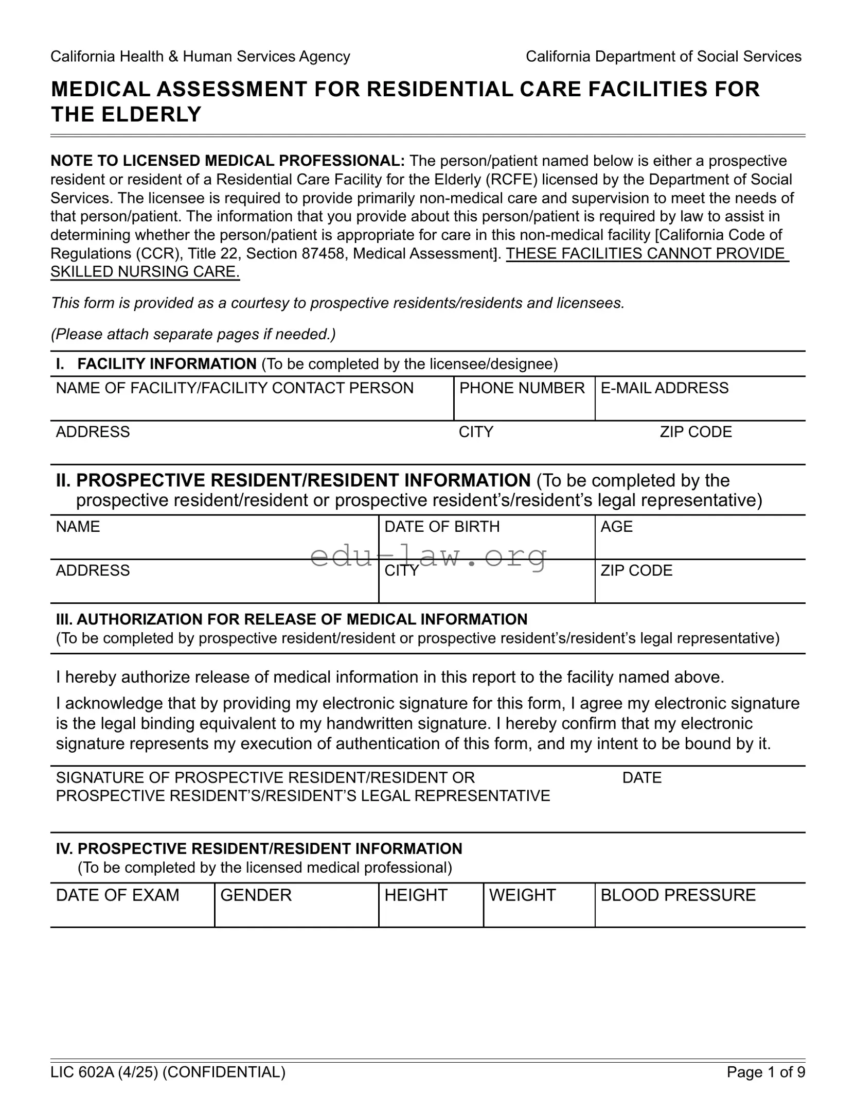 Fill in Your Lic 602A Template