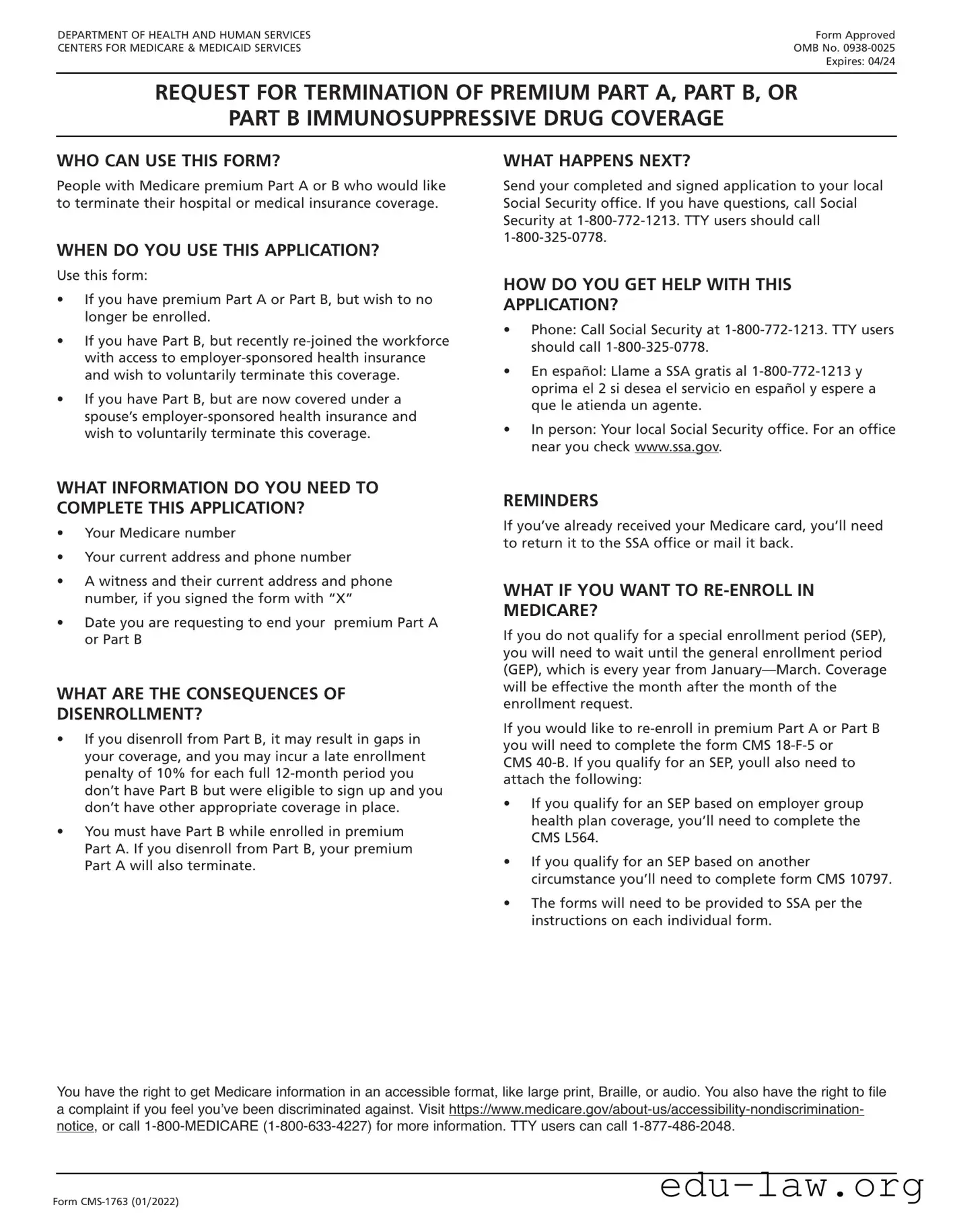 Fill in Your CMS-1763 Exp Template