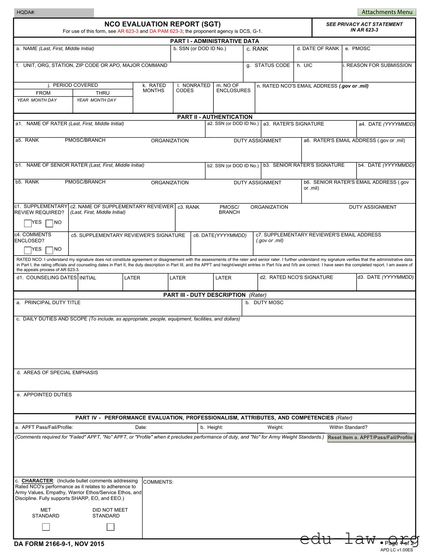 Fill in Your Da 2166 9 1 Template