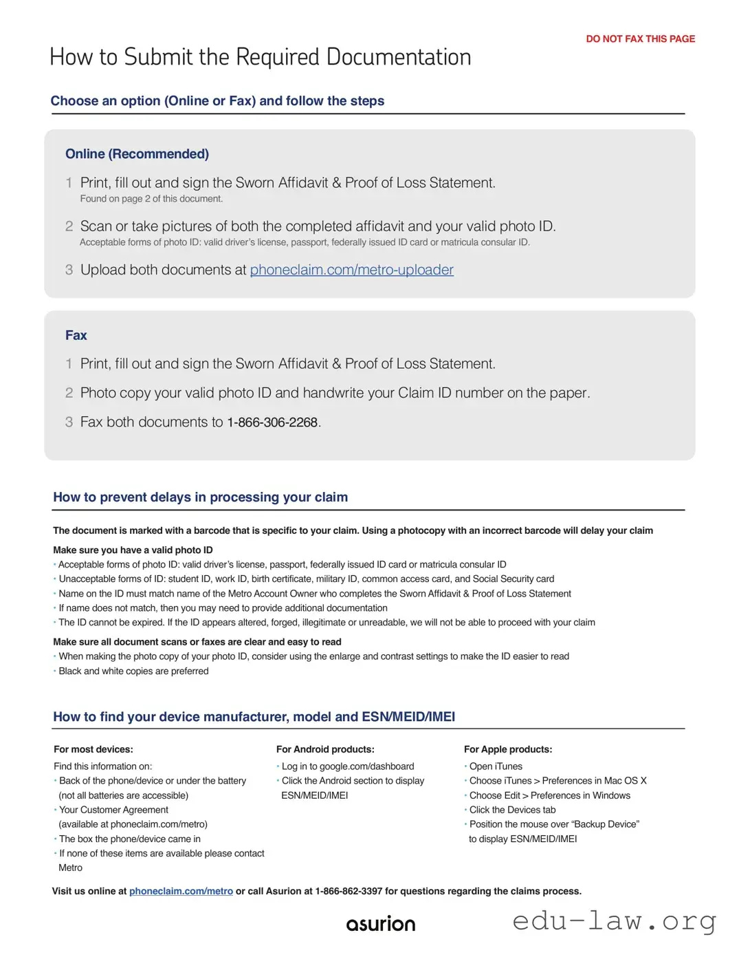 Fill in Your Asurion F-017-08 MEN Template
