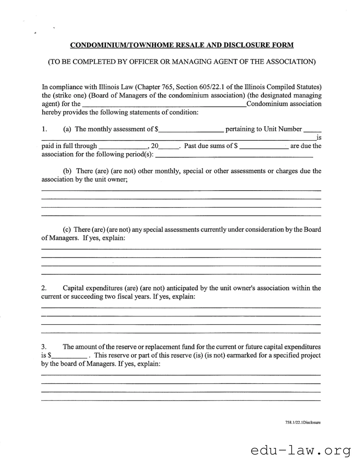 Fill in Your Act 221 Disclosure Template