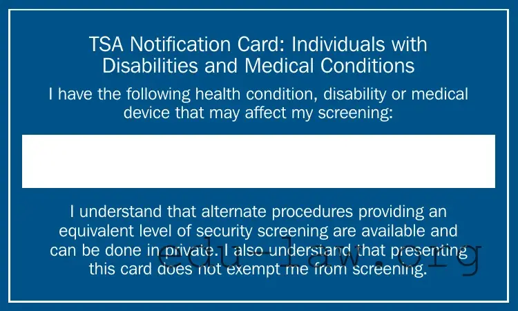 Fill in Your Tsa Notification Card Template