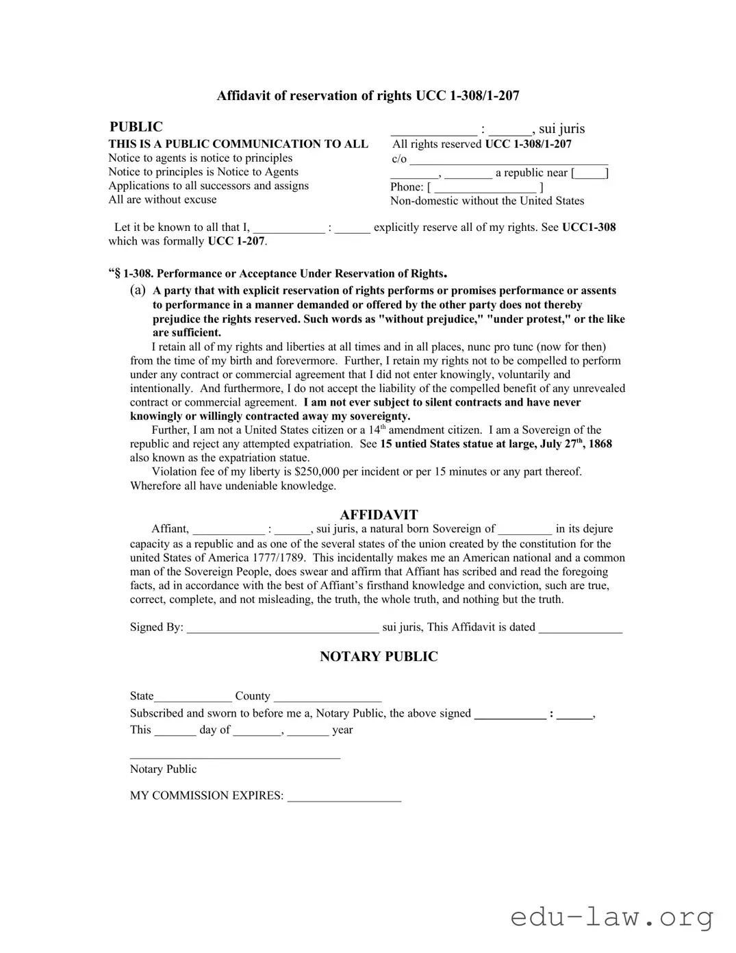 Fill in Your Ucc 1 308 Template