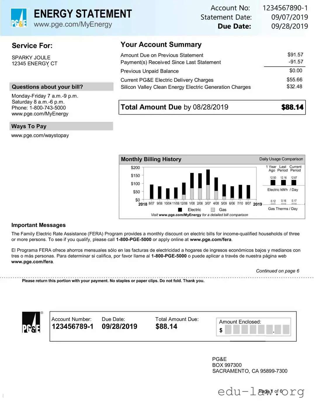 Fill in Your Utility Bill Template