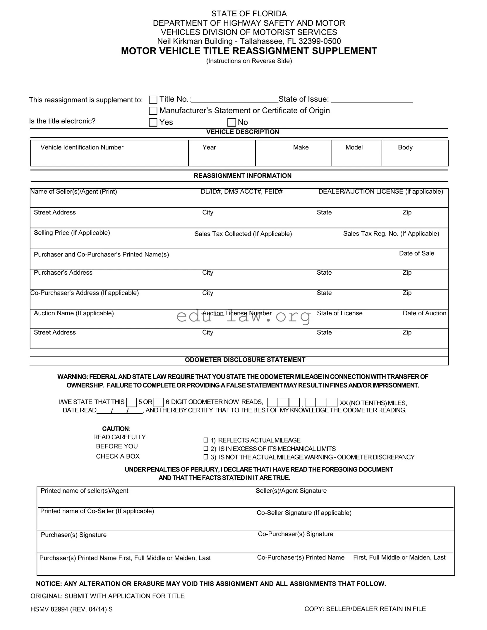 Fill in Your Hsmv 82994 Template