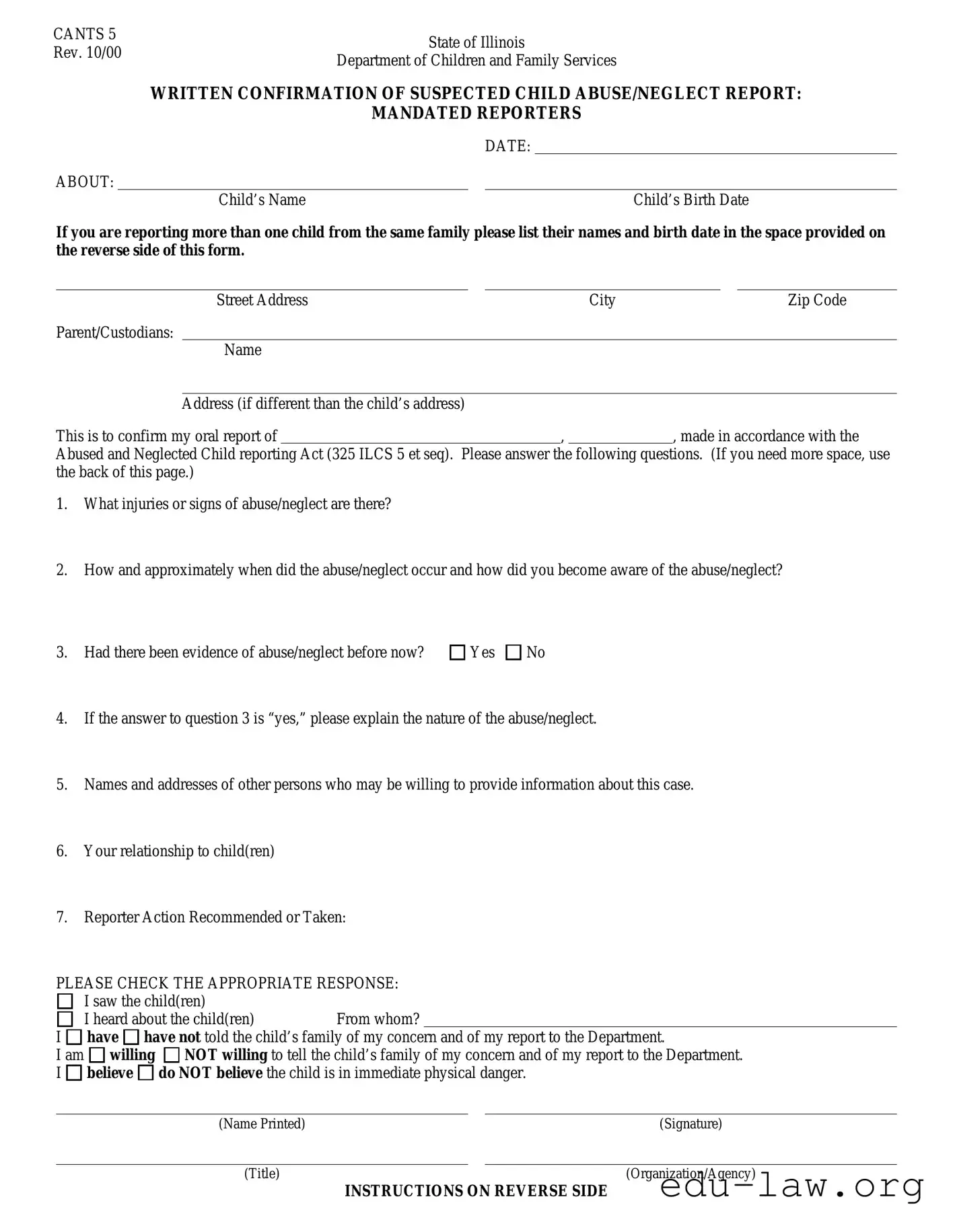 Fill in Your Cants 5 Template